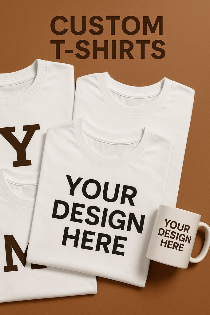 CUSTOMIZE T-SHIRTS AND CUPS